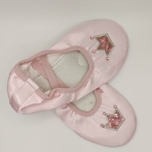 Pink Ballet Shoes with Crown Design